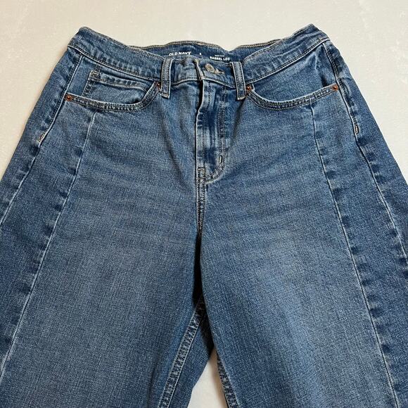 Old Navy High Waisted Barrel Ankle Jeans Size 8 Petite Casual Summer Preppy - Picture 4 of 11